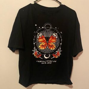 black aesthetic butterfly shirt